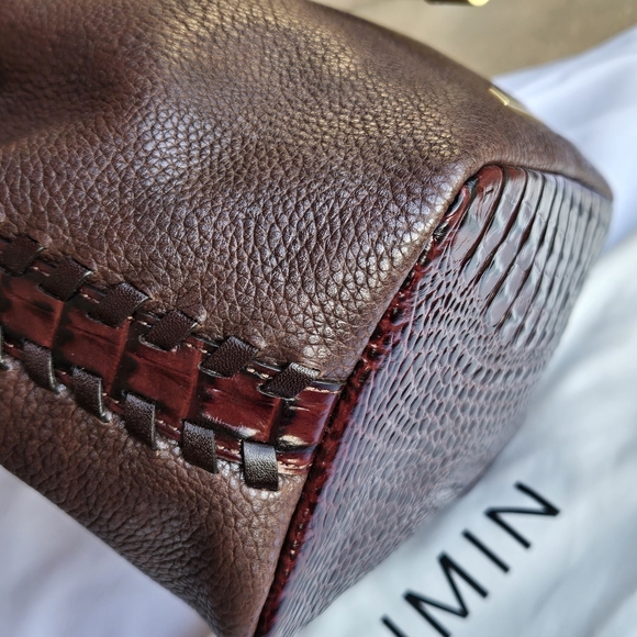 Brahmin Isabelle Brown Lafayette Leather Crossbody Bag Comes with Dust Bag. NWT - Picture 8 of 12